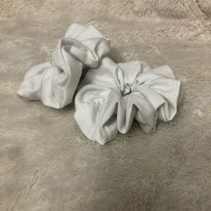 Plain white scrunchy
